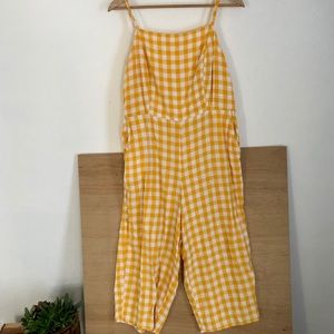 Yellow Gingham Jumpsuit